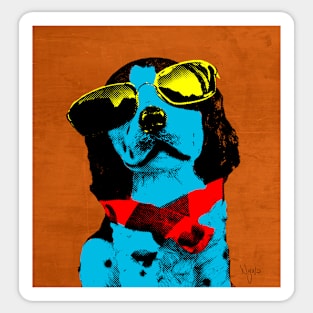 POP ART COOL STAR DOG Sticker